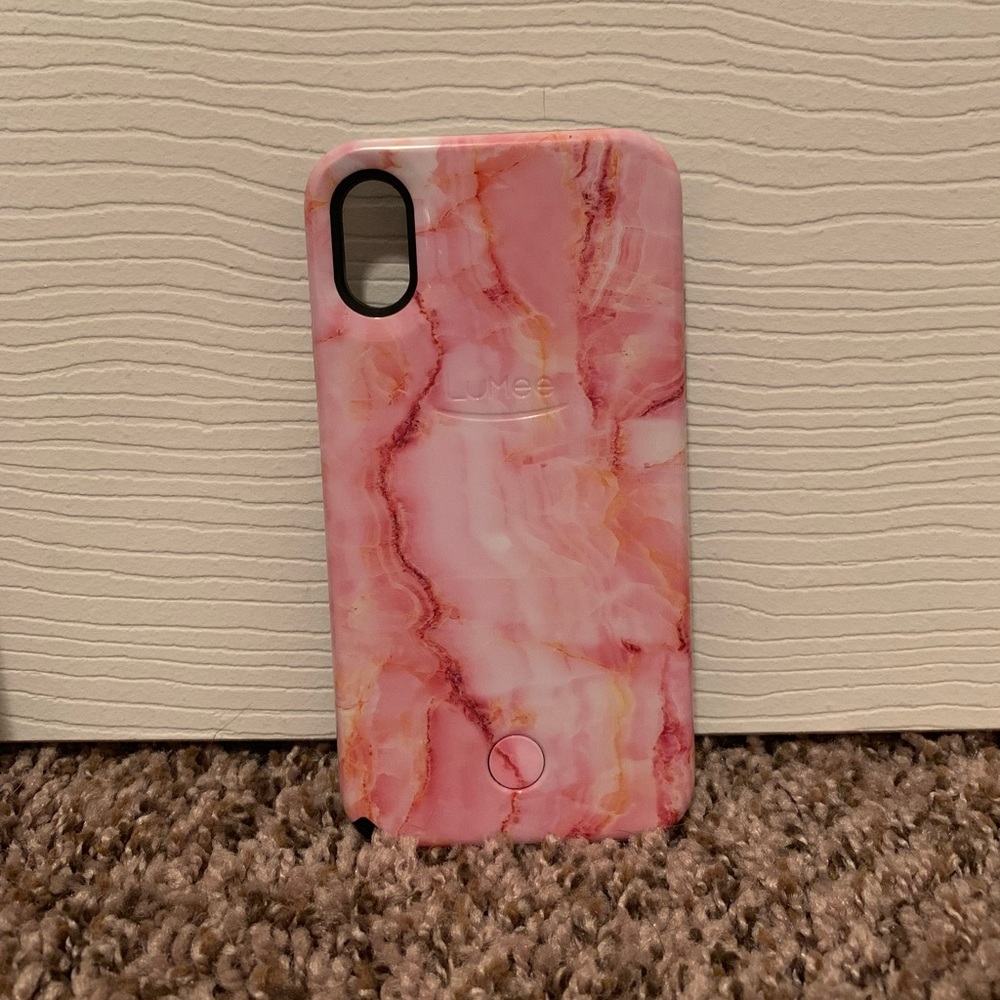 Lumee Pink Marble iPhone X Case